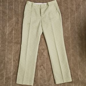 Chloe textured and printed mossy /lime green pants